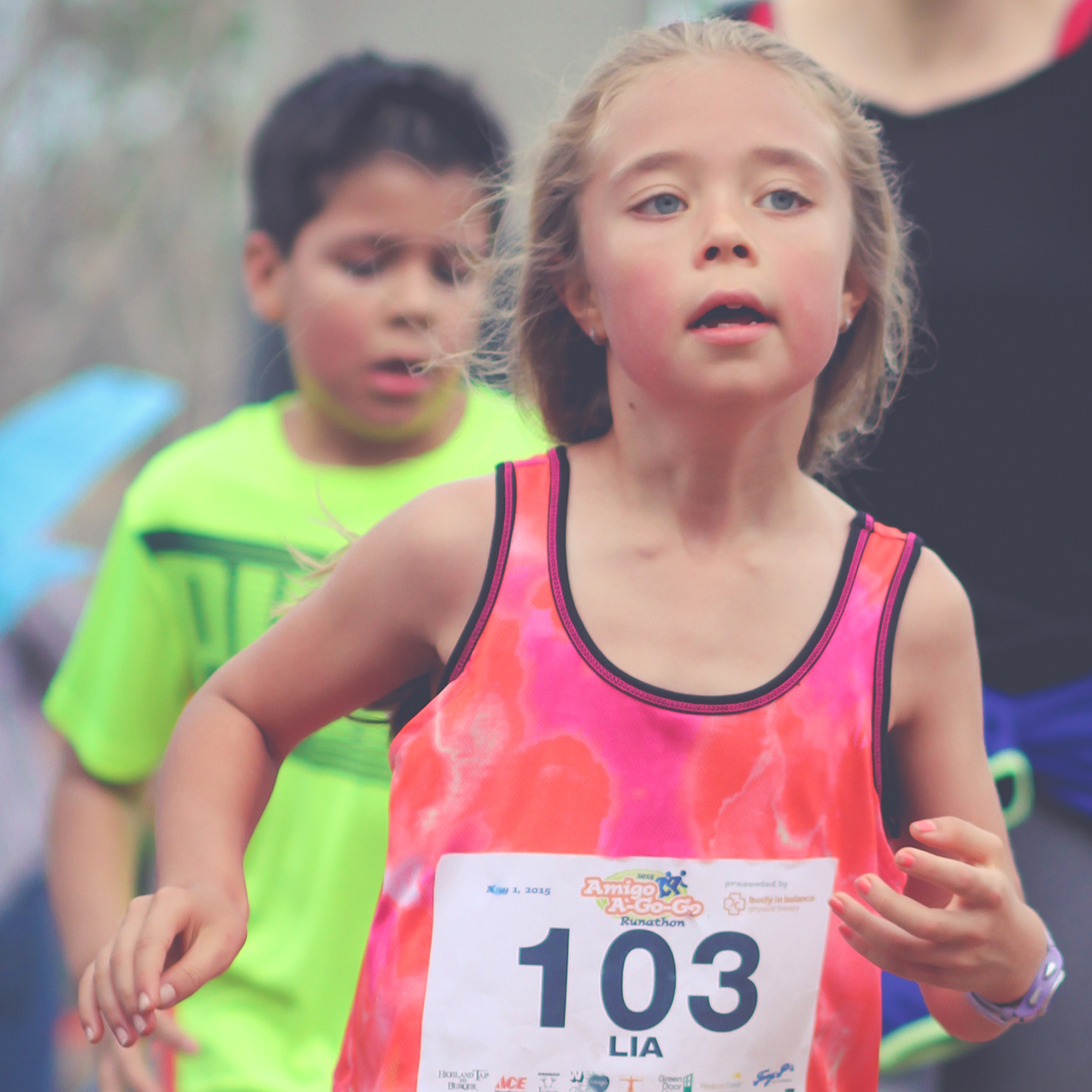 more children running in a race